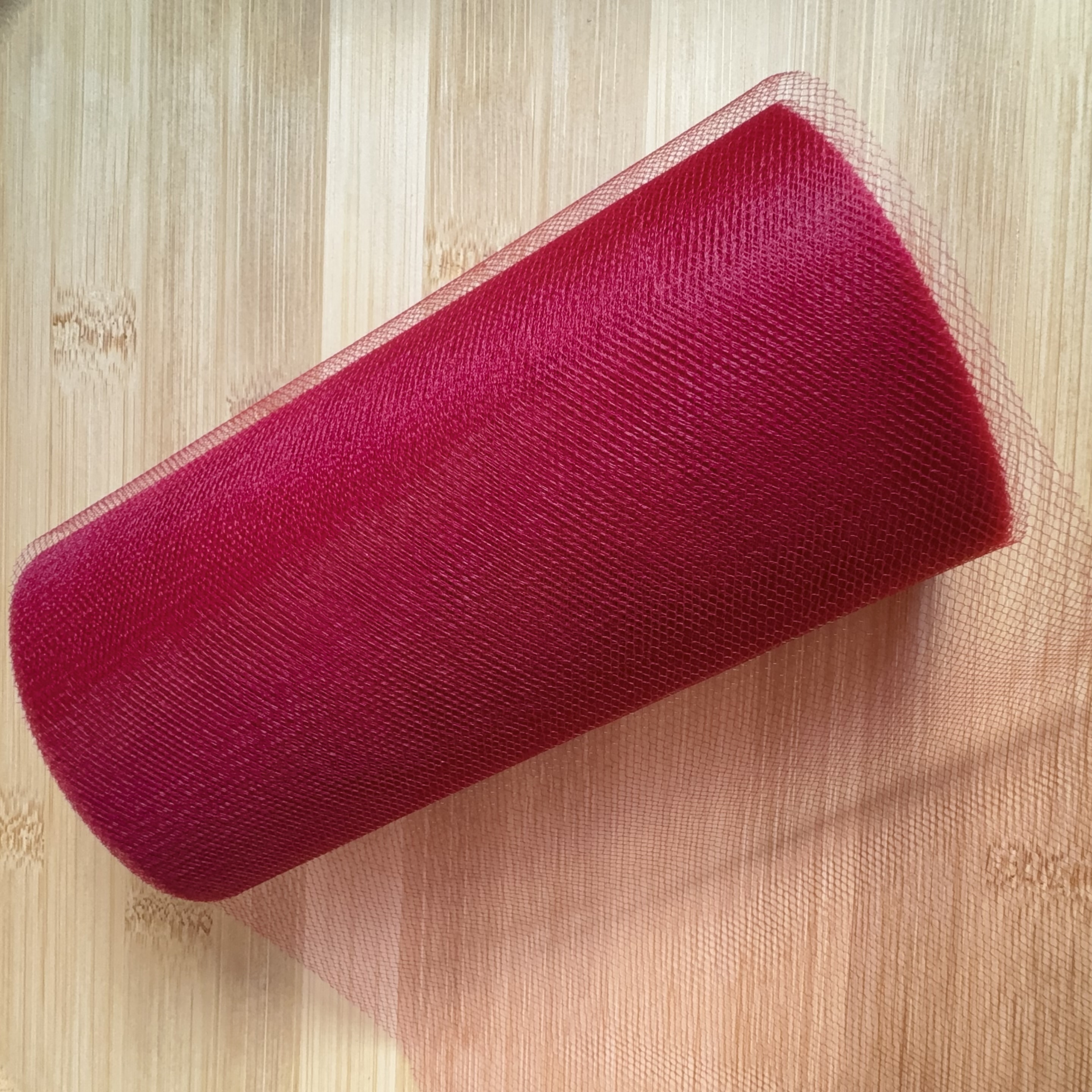 Burgundy 6 Inch Tulle Fabric Roll 25 Yards