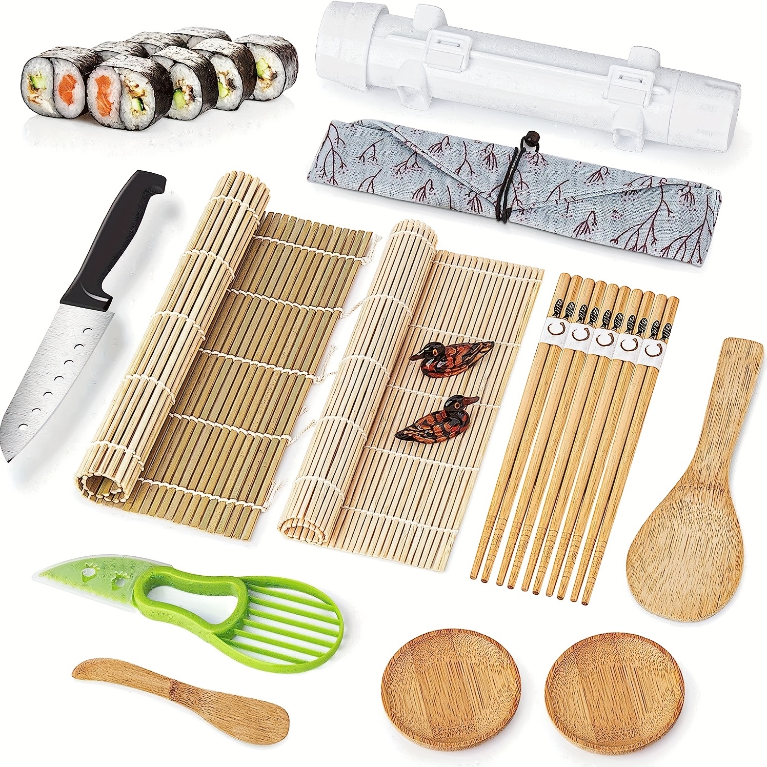 13-in-1 Sushi Making Kit, Sushi Bazooker Maker Set, Sushi Tools