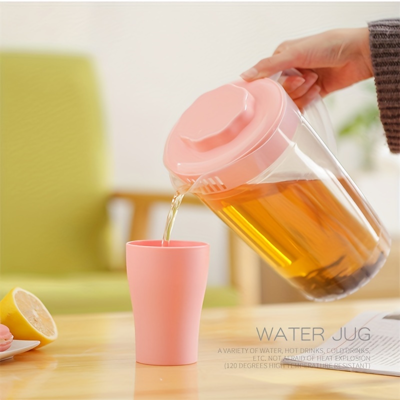 85 Ounces Glass Pitcher with Filter Lid/Water Carafe for Homemade Juice &  Iced Tea,Stovetop Safe Beverage Jug