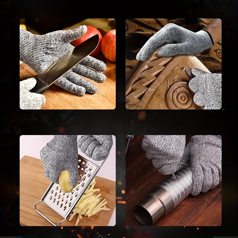 Herda Level 9 Cut Proof Gloves Chainmail Gloves Kitchen Gloves for Fish  Meat Cutting Wood Carving Whittling Oyster Shucking Safety Butcher Work