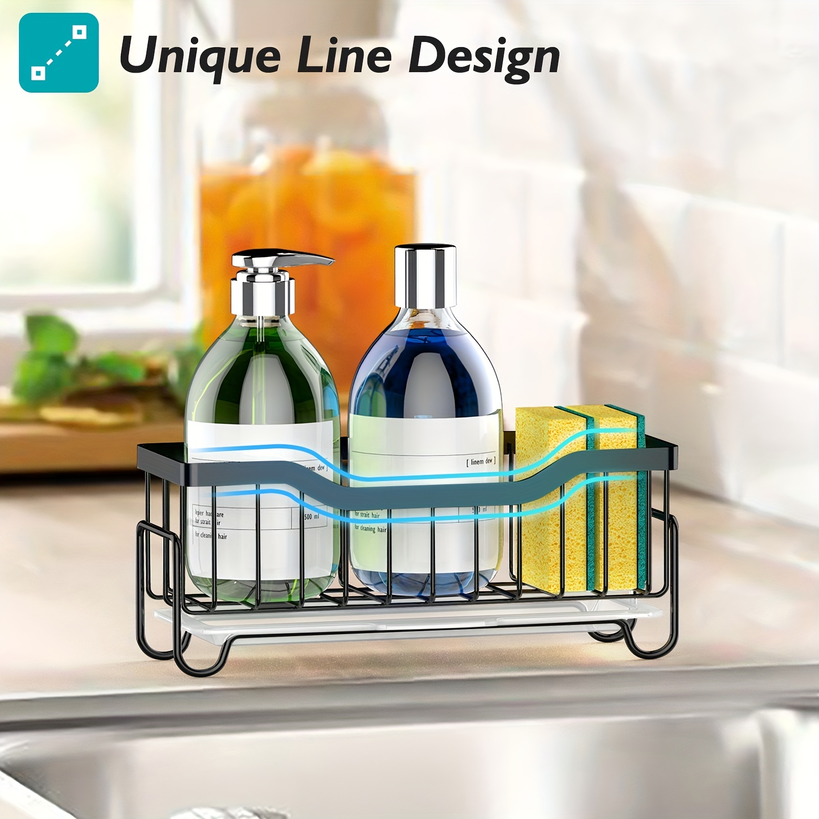 1pc Sink Caddy Soporte Esponja Grifo Organizador Fregadero - Temu