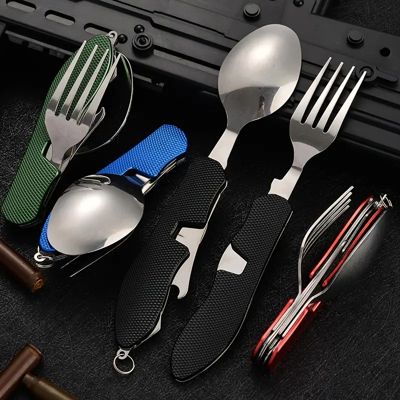 5 in 1 New Multifunctional Stainless Steel Fork Spoon Cutlery
