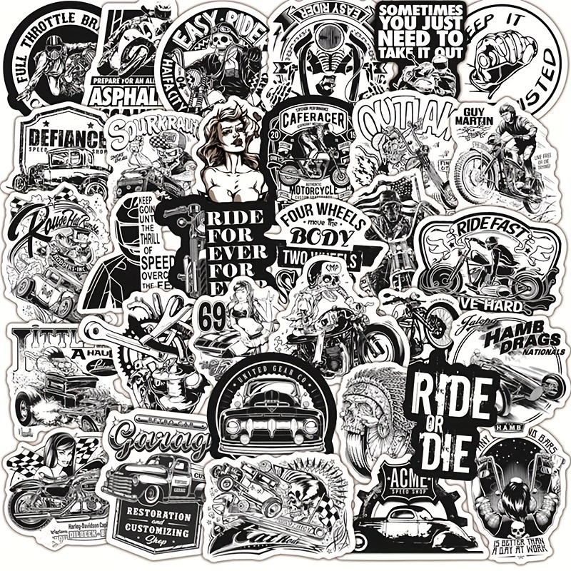 100 PCs Harley Davidson Motorcycle stickers for Guita Skateborad Laptop  Heltmet