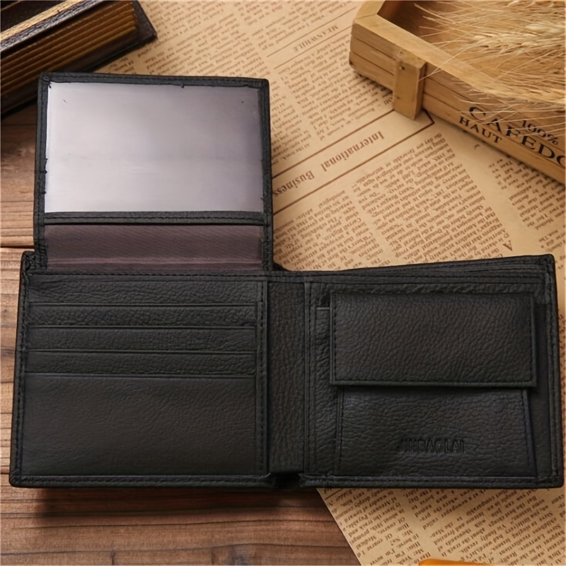 Wallet For Men Short Casual Business Foldable Bifold Wallets Pu