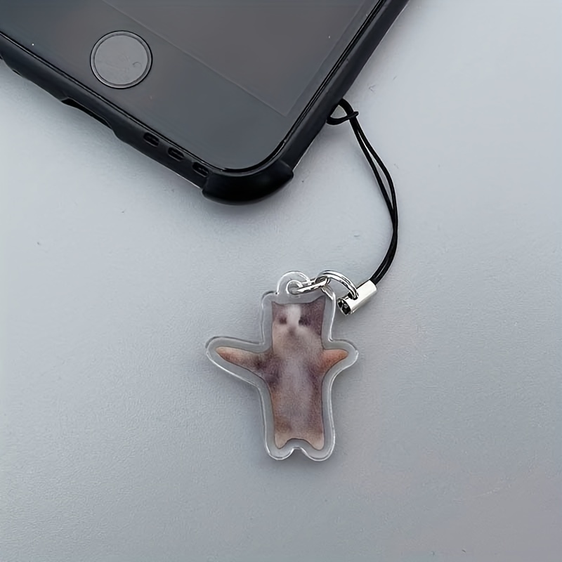 Cute Cat Keychain Acrylic Fun Animal Key Chain Ring - Temu