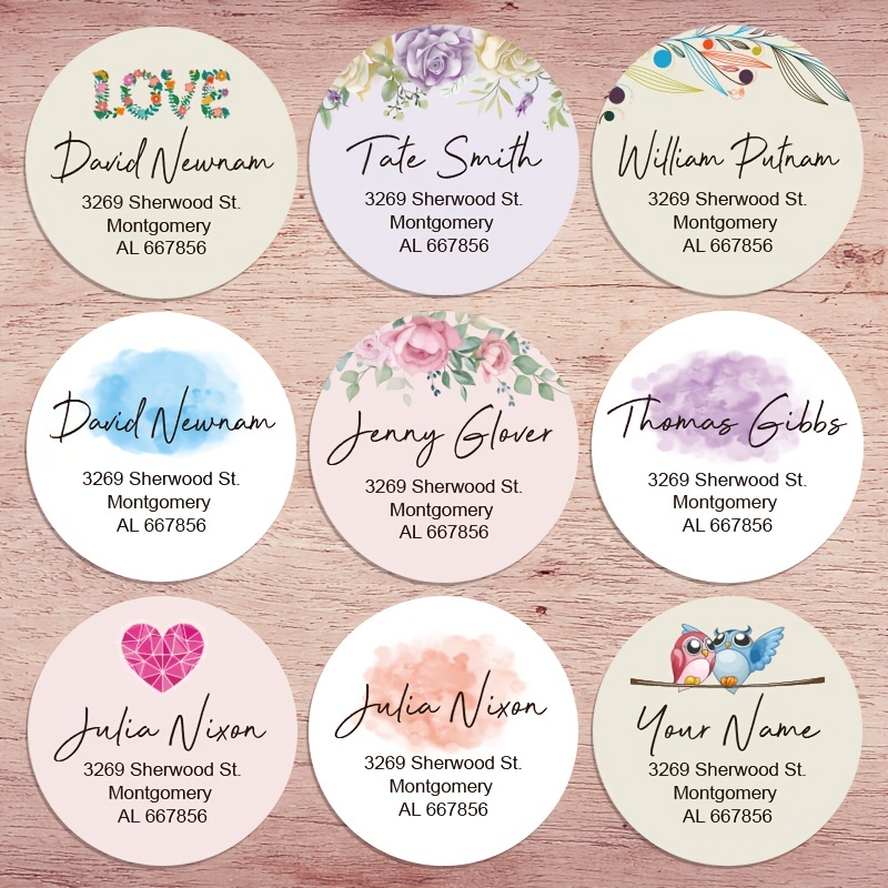 Etiquetas adhesivas personalizadas para decoración de boda