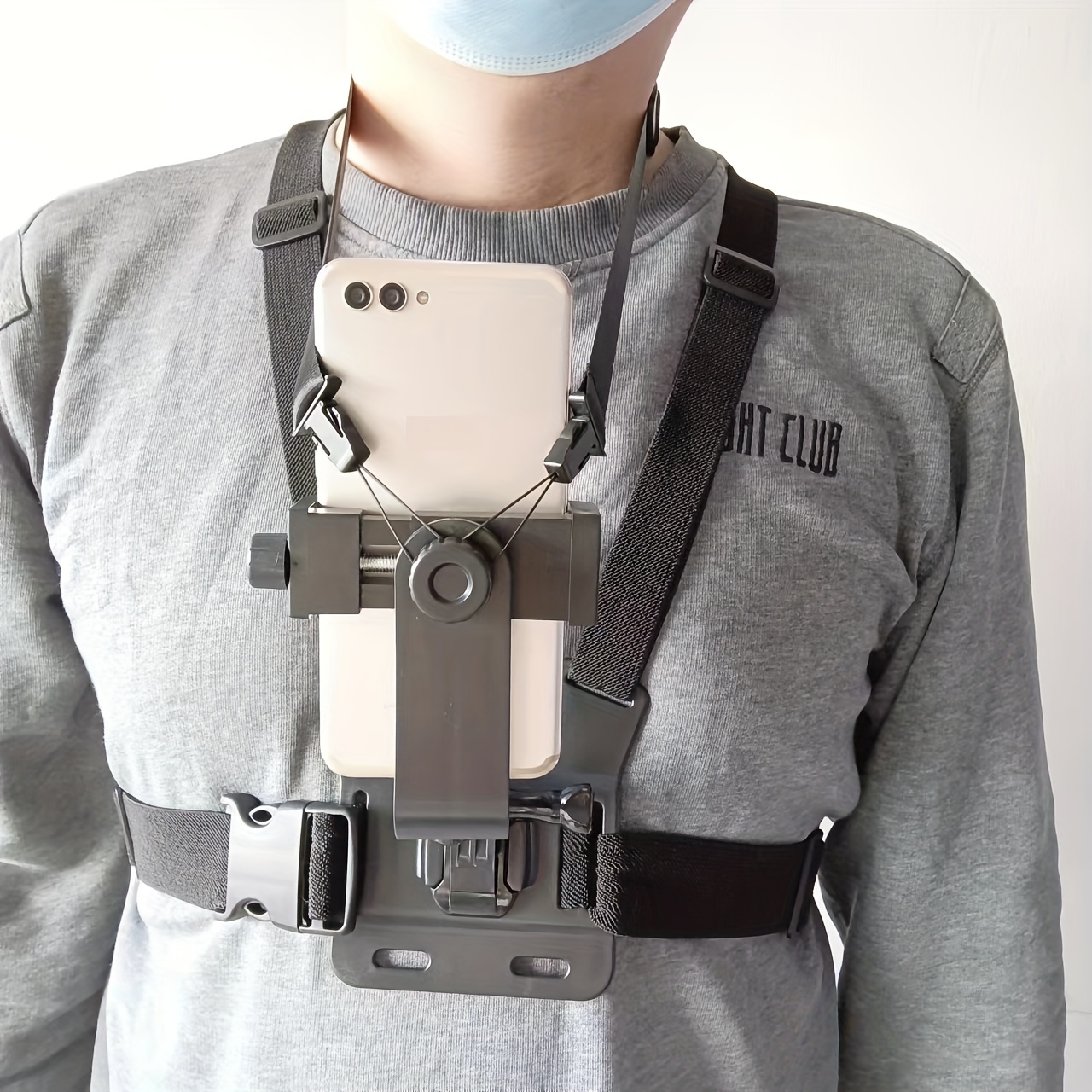 Kit de montaje POV para teléfono celular, soporte de correa de arnés de  pecho para teléfono+soporte de correa para la cabeza + soporte de cuello  para