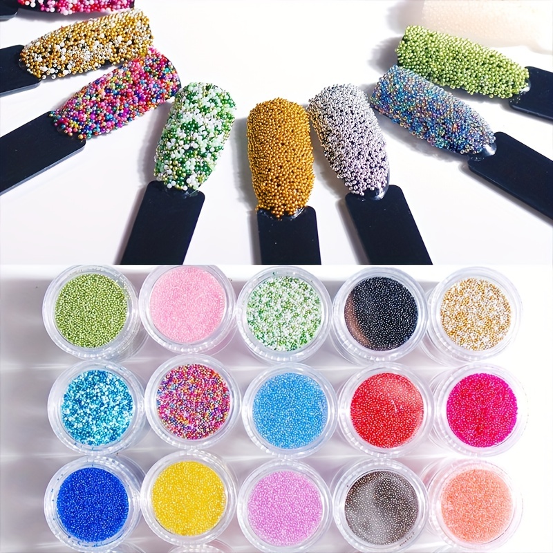 Caviar Beads Nail Crystals Micro Pixie Beads Multicolor Glass Pixie  Crystals For 3d Nail Art Diy Charms Decorations - Temu Japan