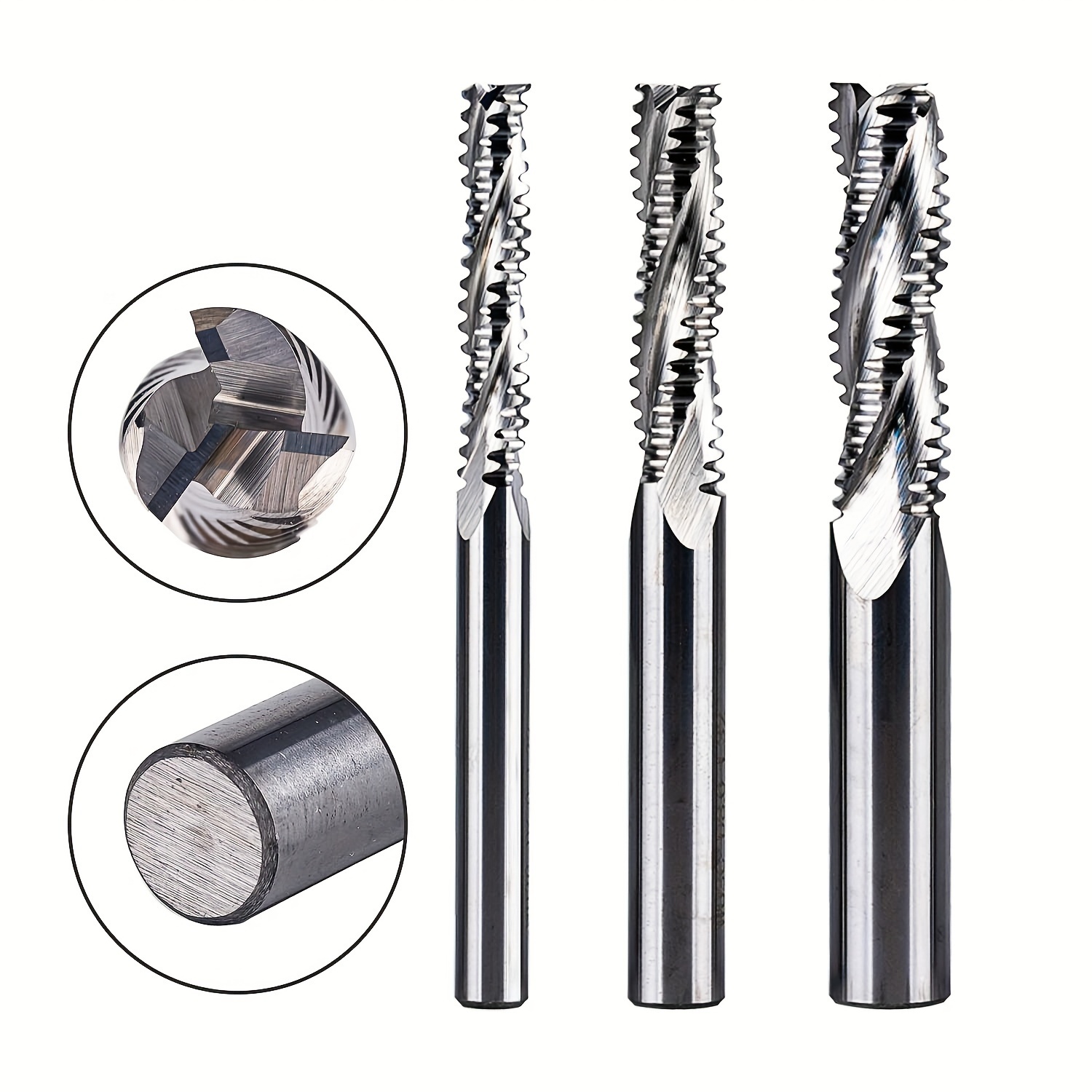 Fresa HSS 4 Taglienti Per Router CNC - Diametro 8 Mm Per Sgrossatura Metalli - Spirale Per Taglio Netto