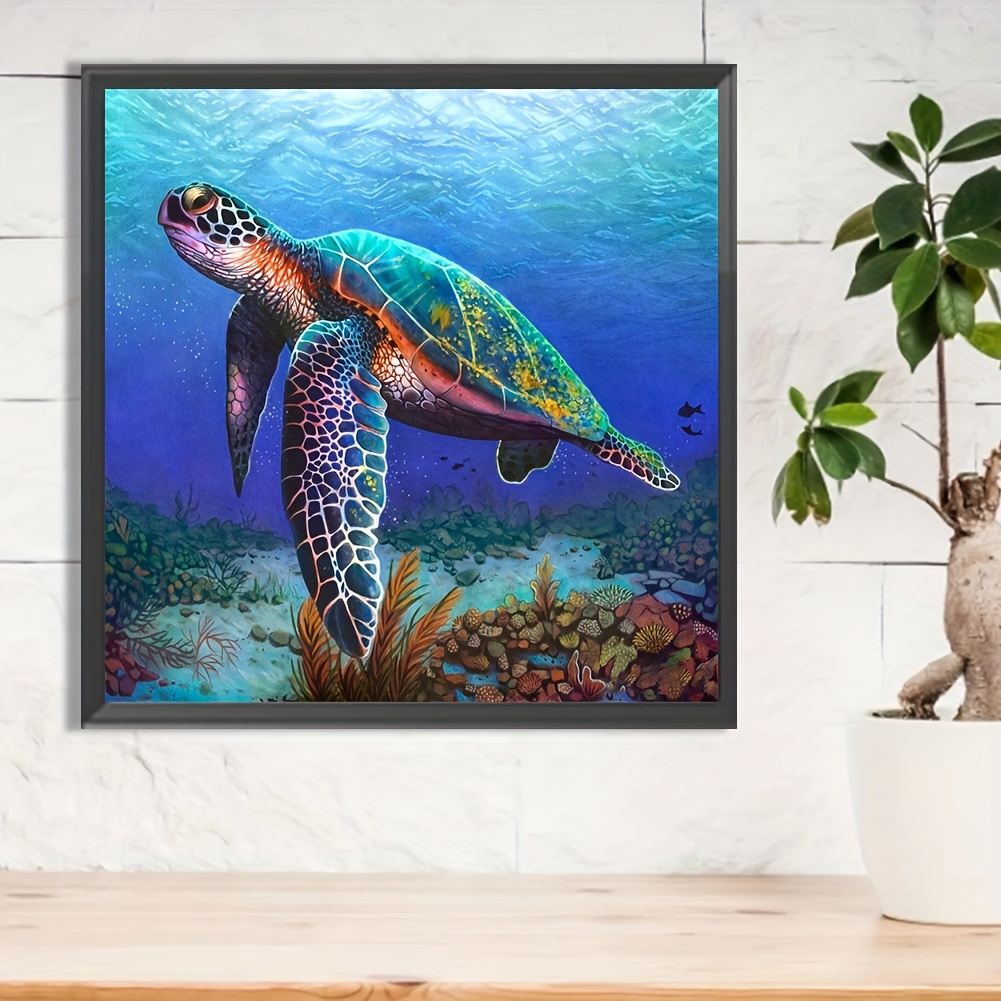 Sea Turtle In The Ocean - 5D Diamond Painting 