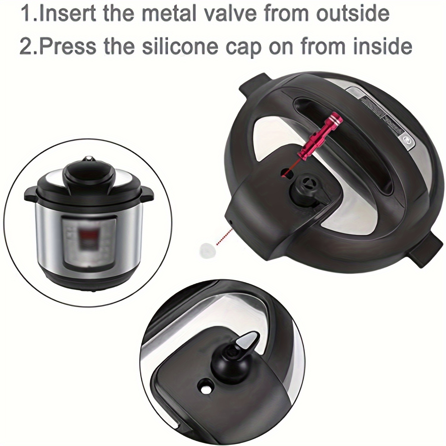 4pcs Pressure Cooker Accessories for Universal Less Than 1cm Valve Core Rod  Pressure Cooker Parts Kit