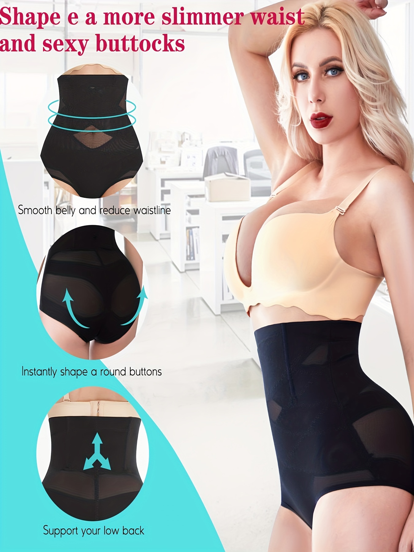 Double Compression Control Panties Breathable Tummy - Temu Canada