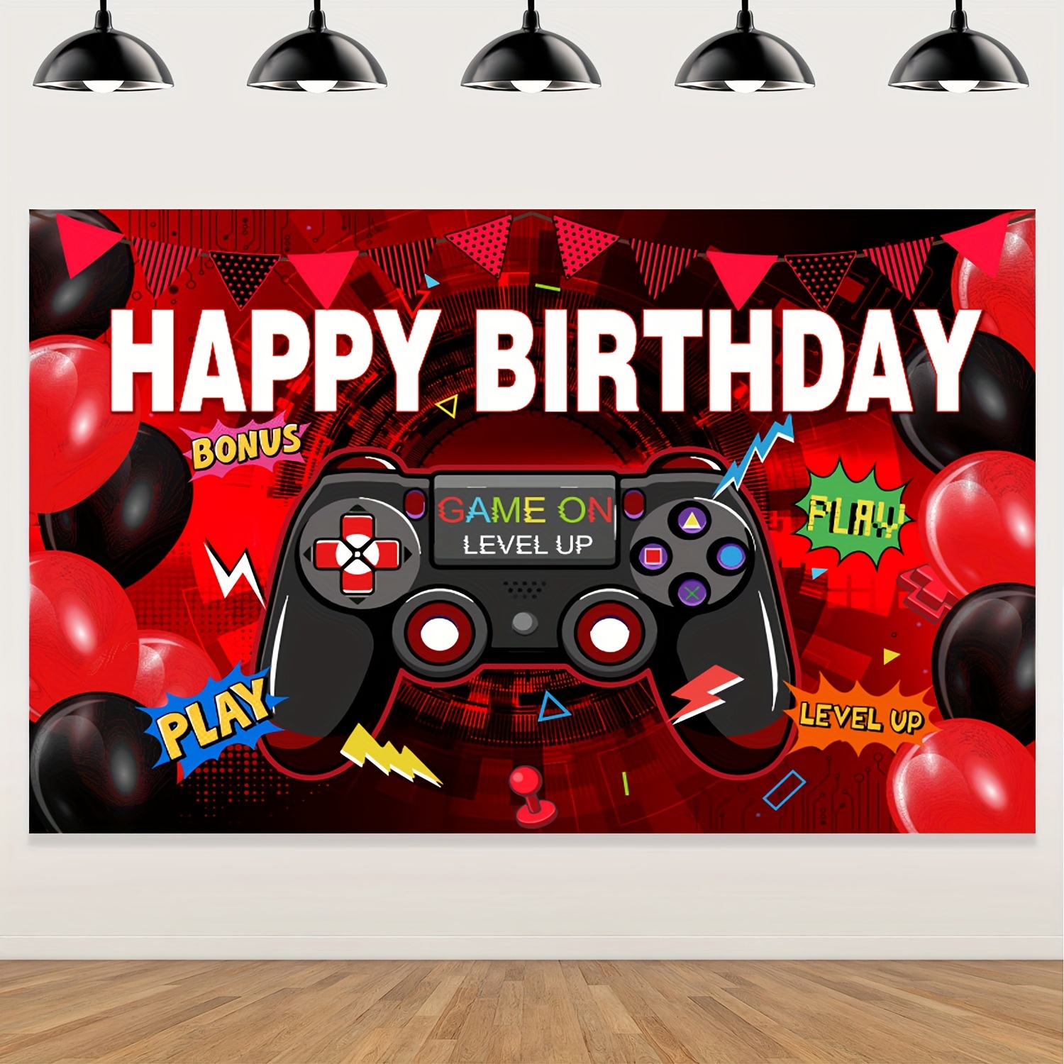 Video Game Photo Backdrop Birthday Background Decorations - Temu