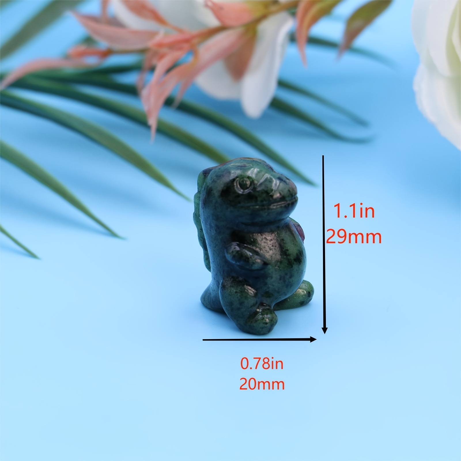 2pcs Opalite Dinosaur Crystal Carving, Christmas Gift