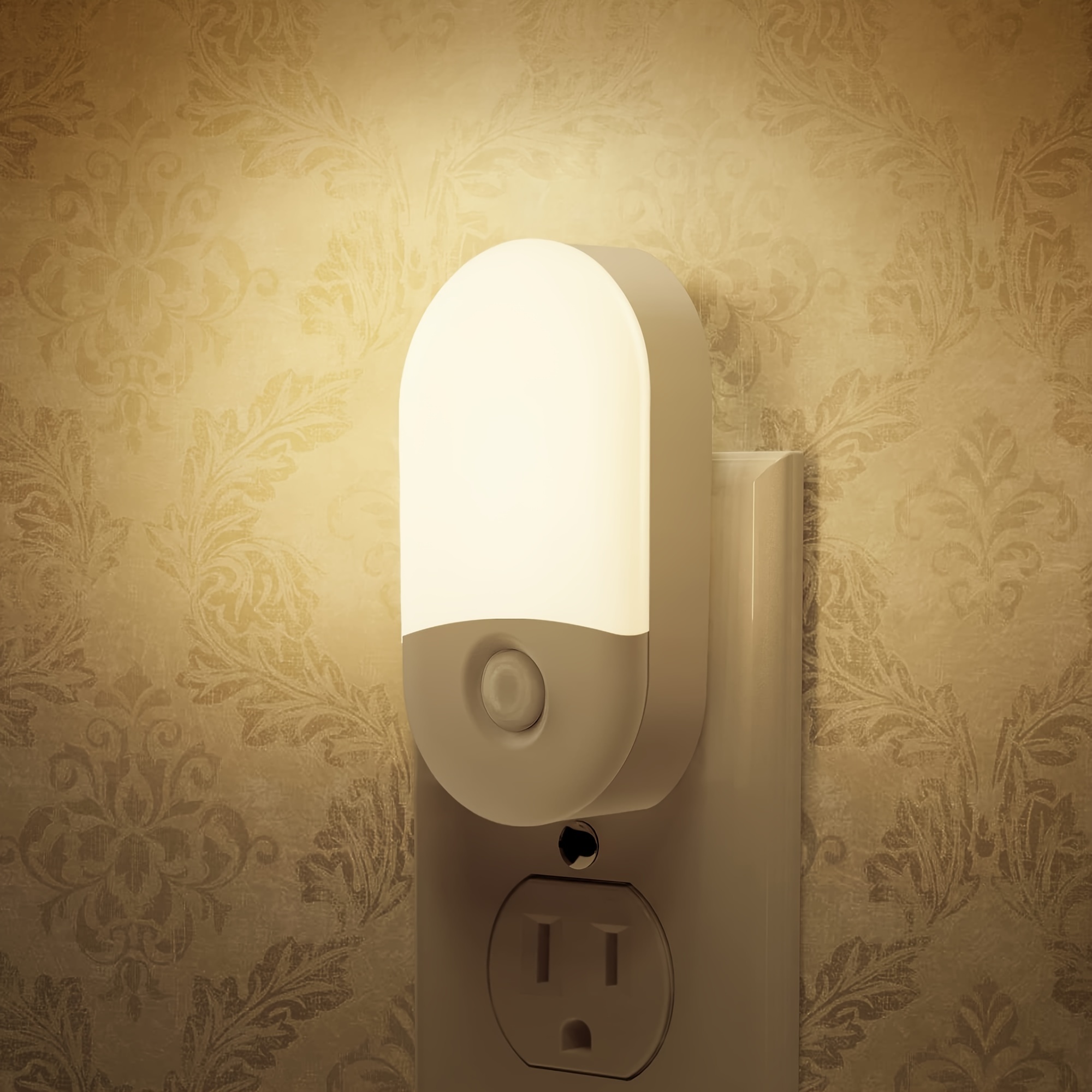 Luz nocturna LED, luz nocturna automática montada en la pared plug