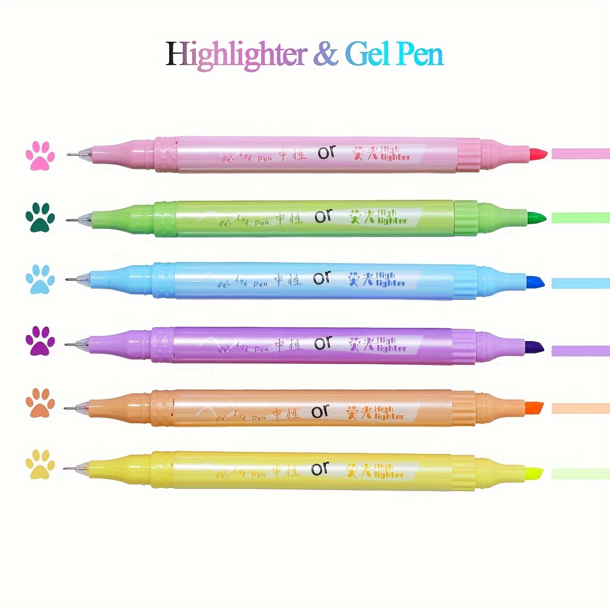 Deli Highlighters Pastel Markers chisel Tip 4/6 Colors Pens - Temu