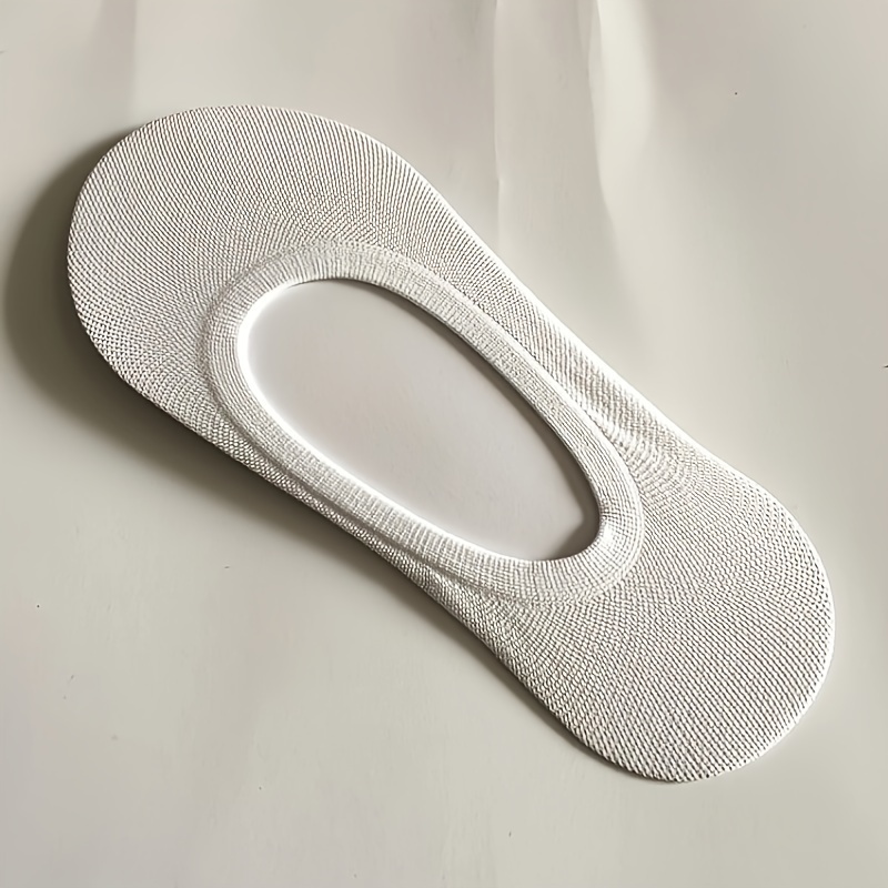 5 Pairs Simple Polyester Invisible Socks, Soft & Lightweight Low Cut Ankle Socks, Women'S Solid Color Knit Fabric Stockings & Hosiery