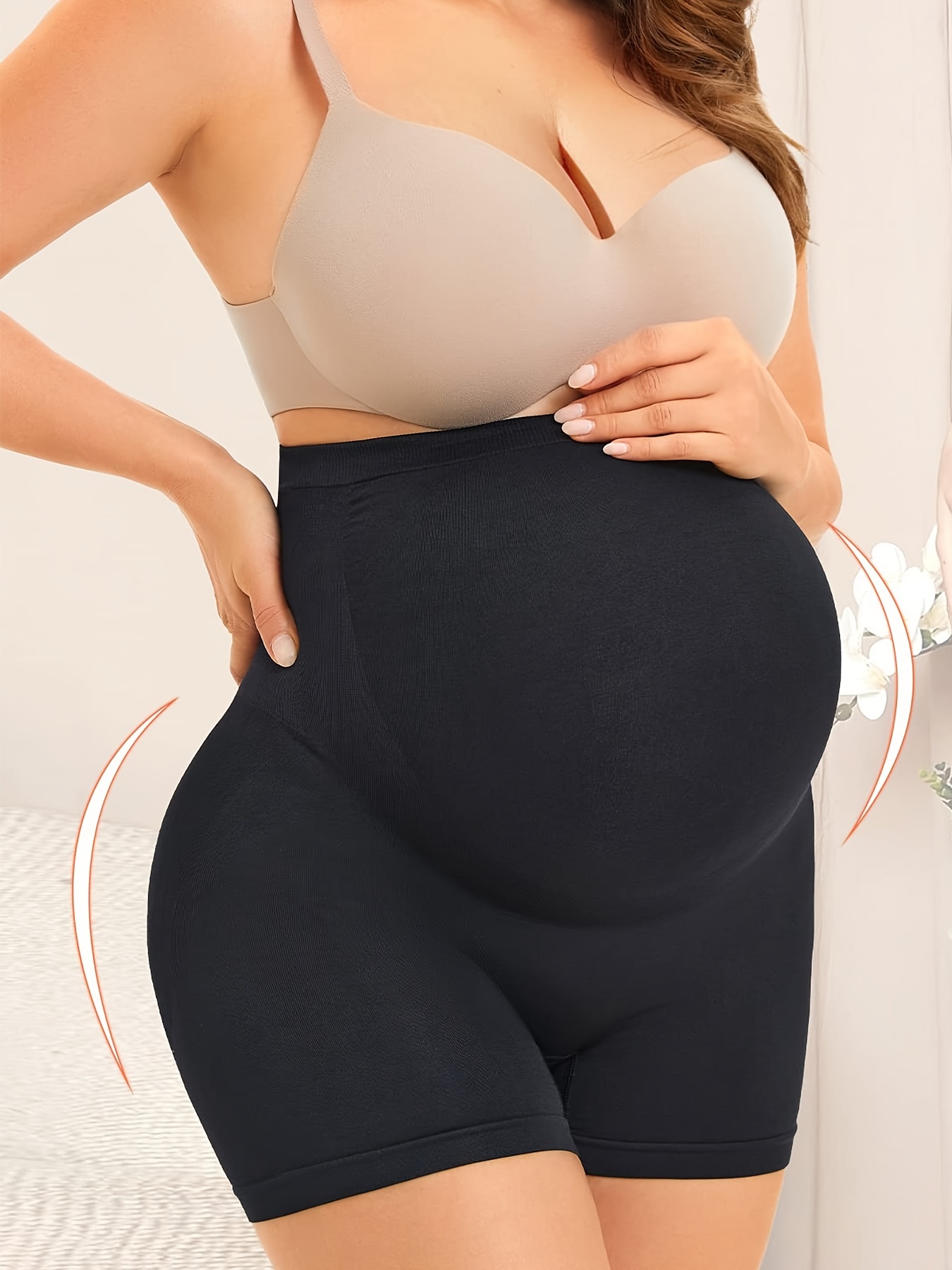 Pregnant Women's Stretch Breathable High Waist Belly - Temu