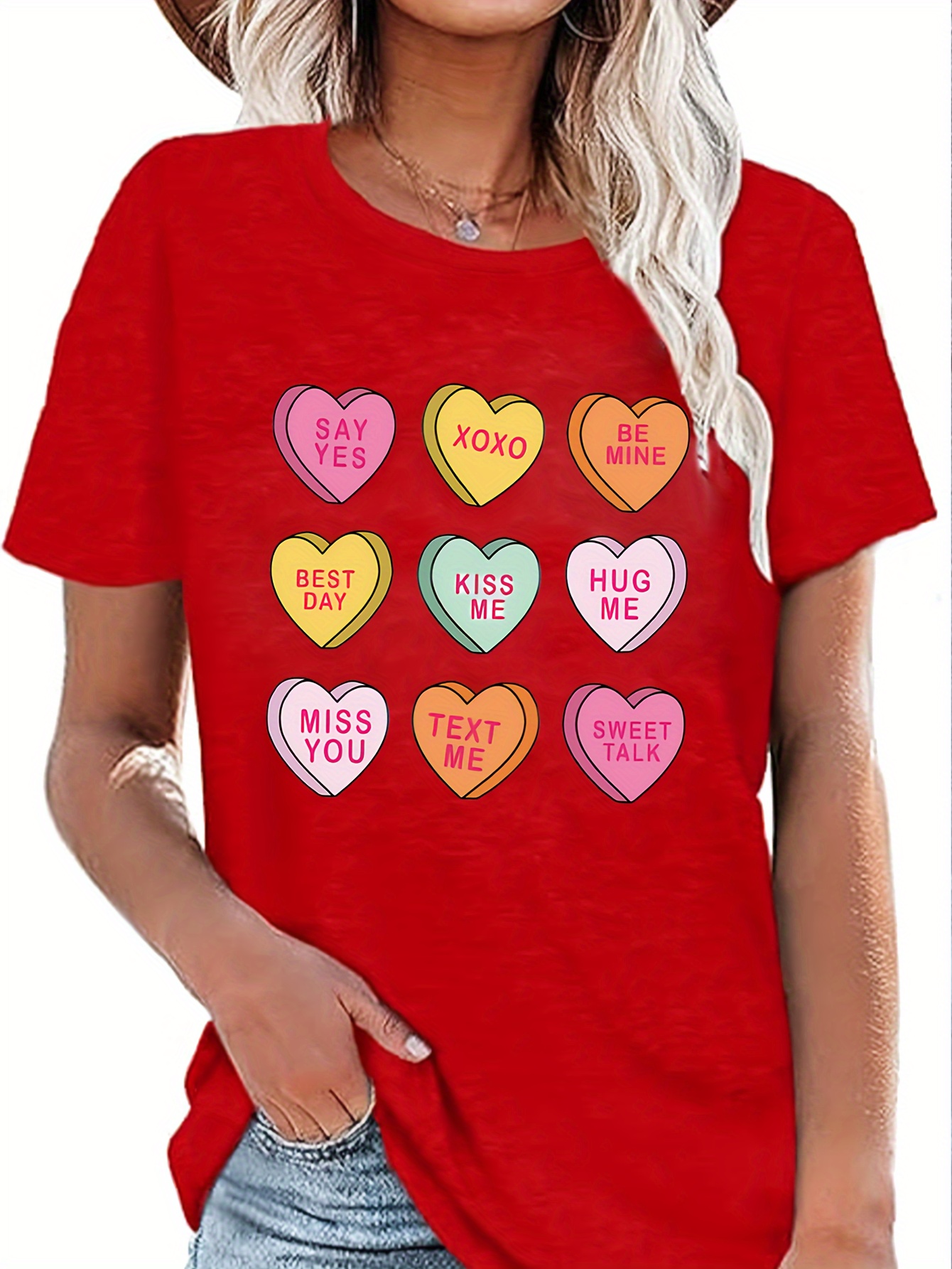 Red Heart Shirt - Temu