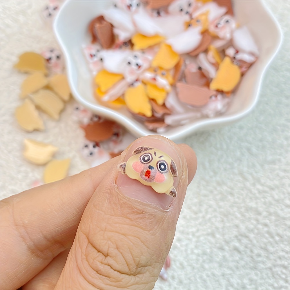 Resin Kawaii Cartoon Animal Nail Charms flat Scrapbook - Temu