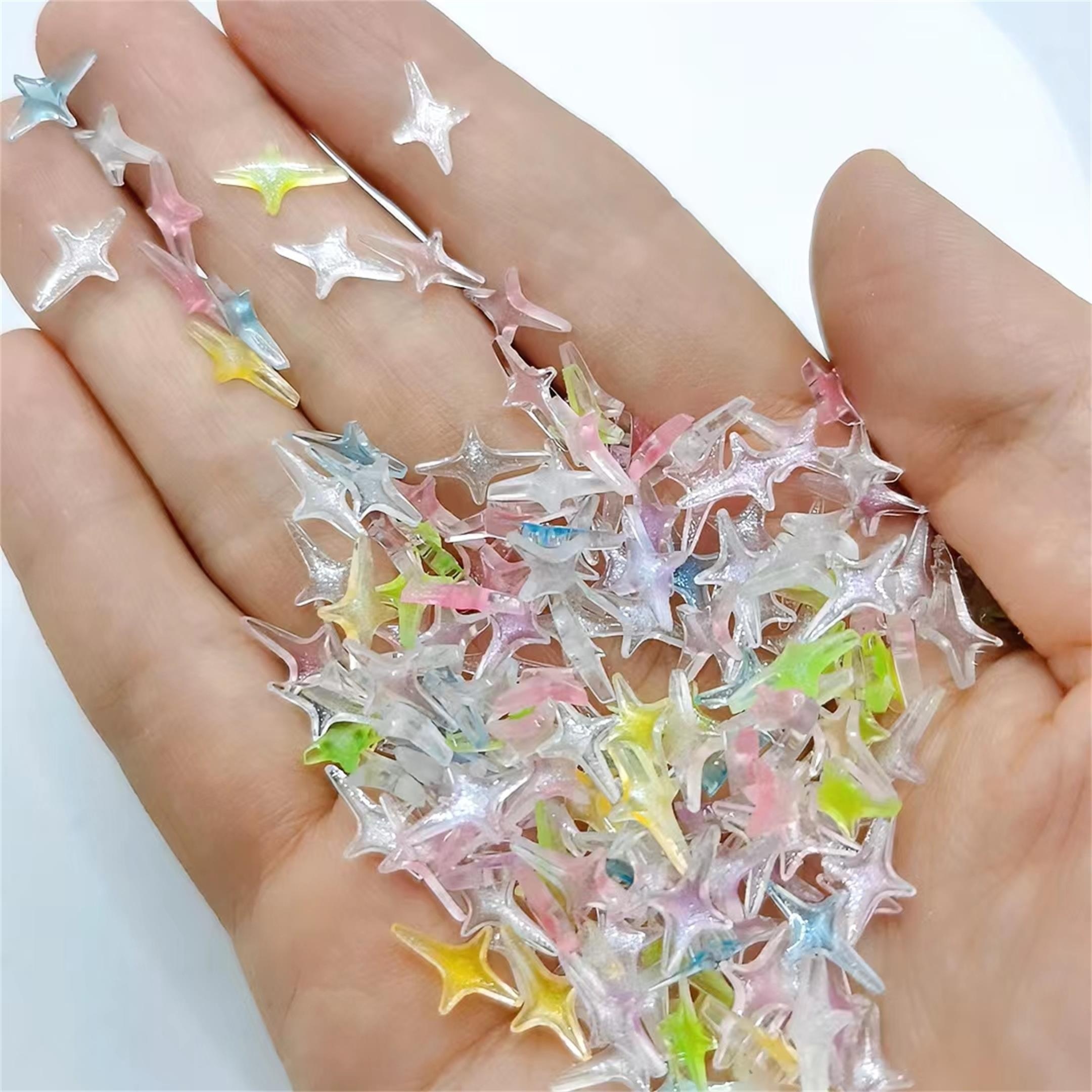 50pcs crystal nail charms accessories cute kawaii Colorful