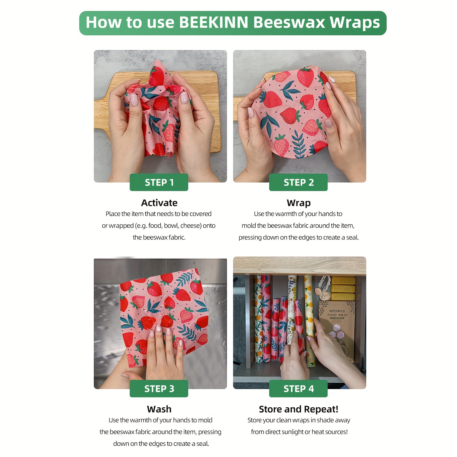 Sustainable Beeswax Wraps Reusable Beeswax Wrap For - Temu