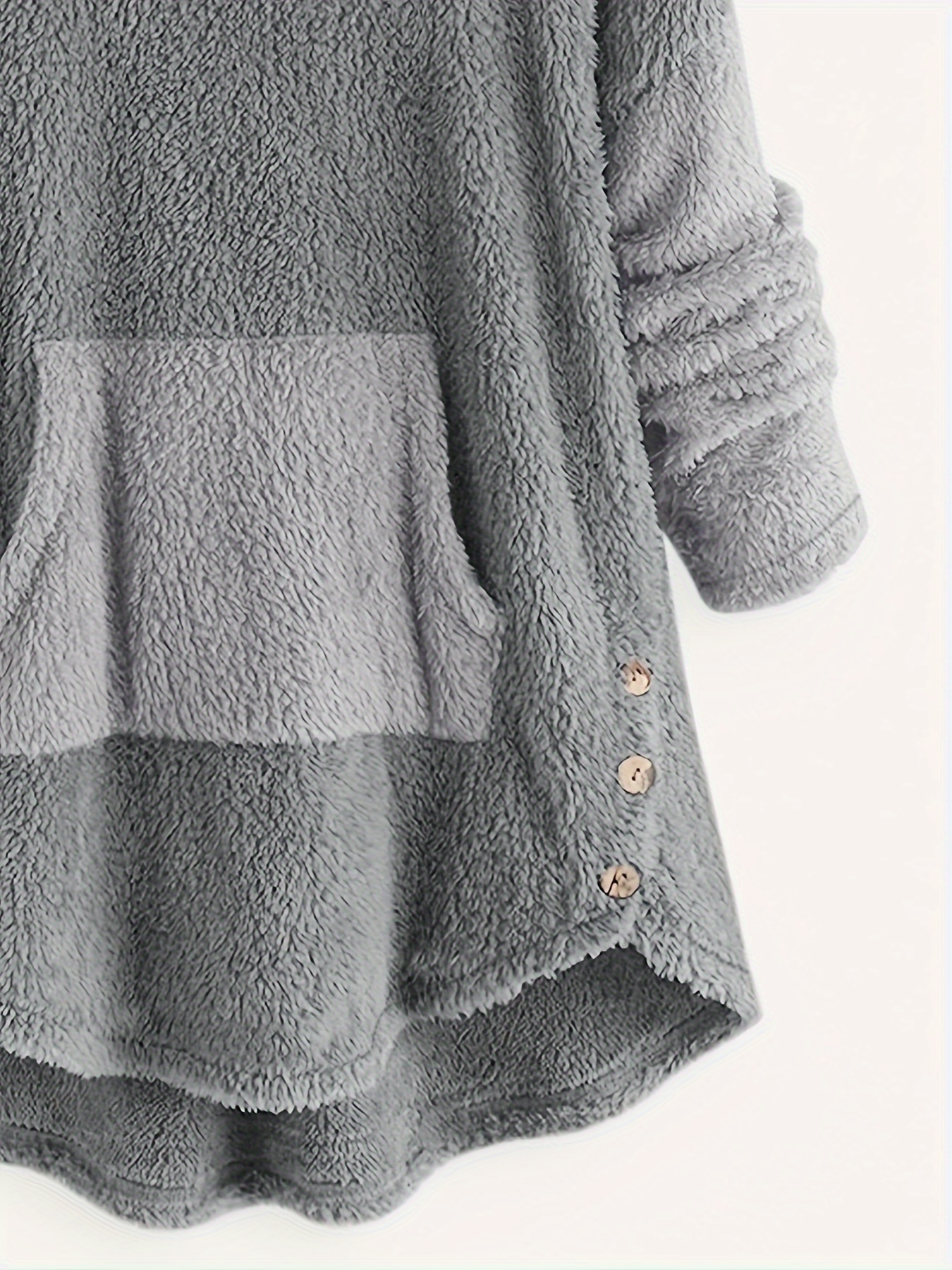 Fuzzy gray sweatshirt best sale