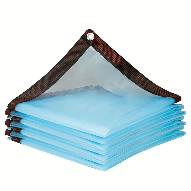  Lona impermeable transparente impermeable resistente con ojales  17.64 oz/㎡, aislamiento antienvejecimiento, lona resistente a prueba de  polvo y lluvia, lona de alta calidad para acampar al aire libre :  Herramientas y