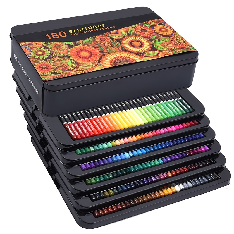  Soucolor 180-Color Artist Colored Pencils Set for Adult  Coloring Books, Soft Core, Professional Numbered Art Drawing Pencils for  Sketching Shading Blending Crafting, Gift Tin Box for Beginners Kids : Arts