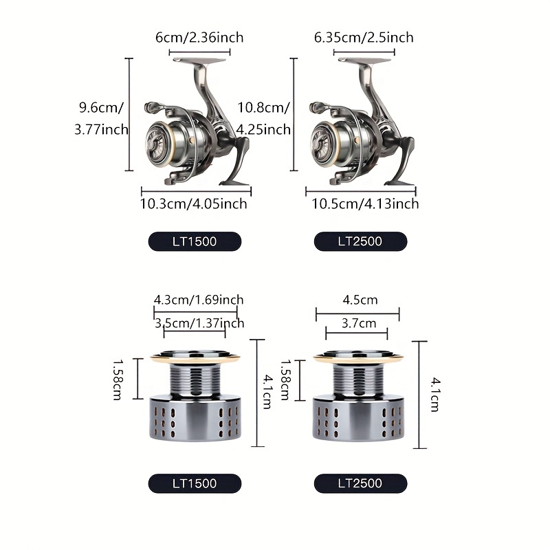 5.2:1 Gear Ratio Metal Spinning Reel Long Casting Fishing - Temu