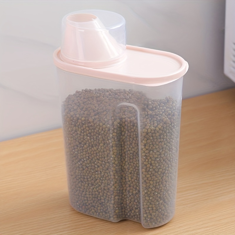 Transparent Plastic Rice Bucket Food Storage Jars