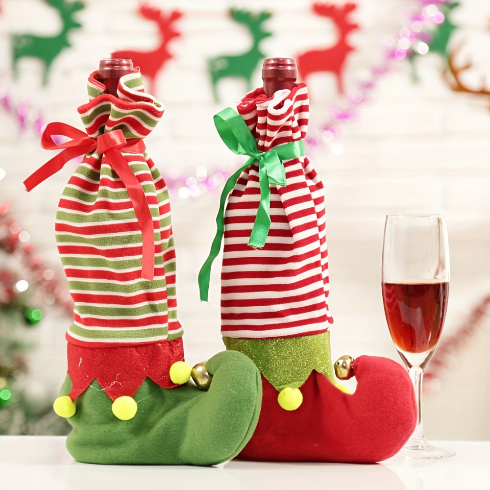 Novelty christmas bottle discount bags