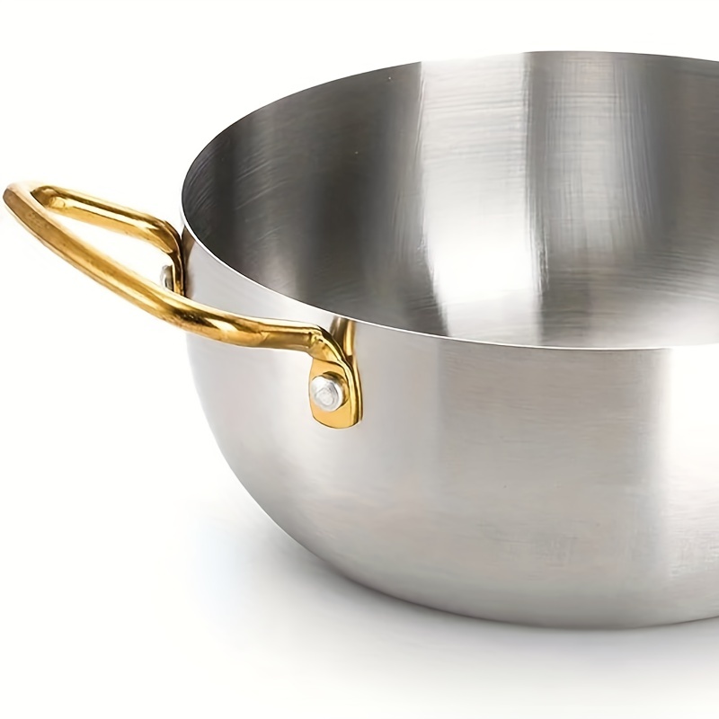 Professional Aluminum Wok Pot with Two Brass Handles