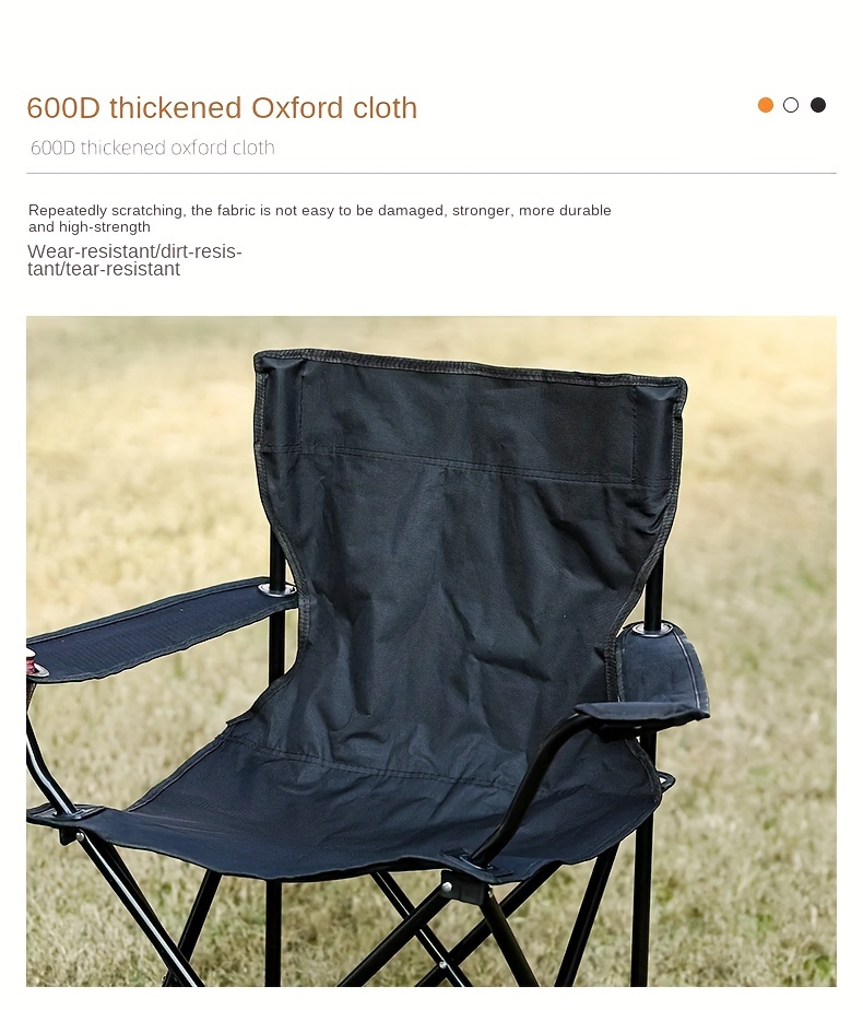 Buy MLA Folding Camping Chair, LAMA Fishing Chair Heavy Duty Beach Chair  Portable Camp Chair with Lumbar Back Support, Cupholder, Pocket, Carry Bag  Online at desertcartINDIA