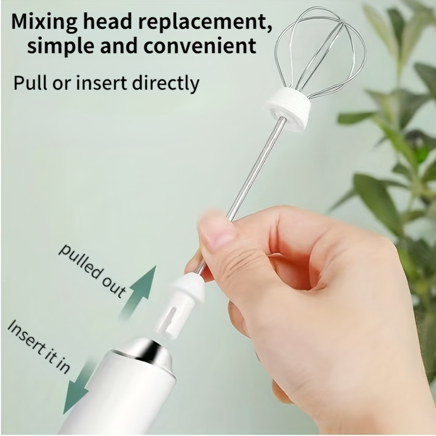 1pc 2 In 1 Electric Milk Frother Whisk Rechargeable Milk Frother