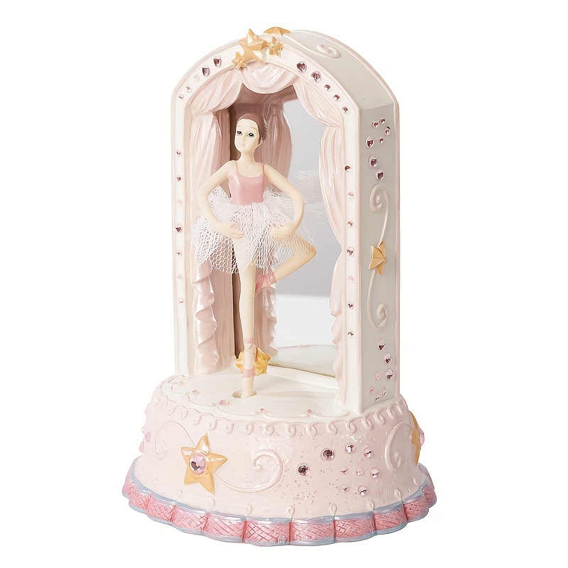 1pc music box ballerina princess rotating music box gift for girls women mom daughter granddaughter wife girlfriend for birthday christmas anniversary wedding valentine new year home room desk office tabletop decor