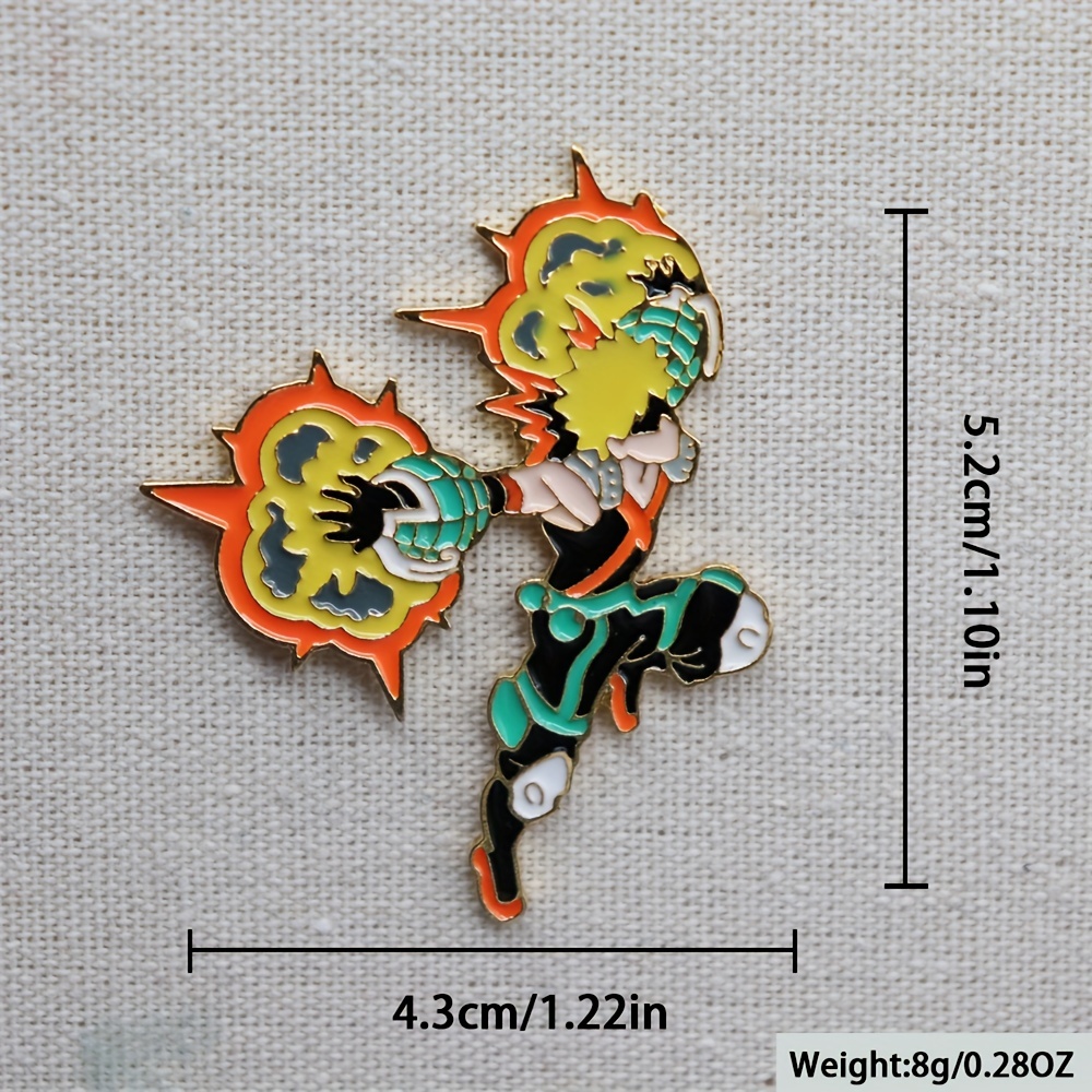 Anime Fire Brooch for Men
