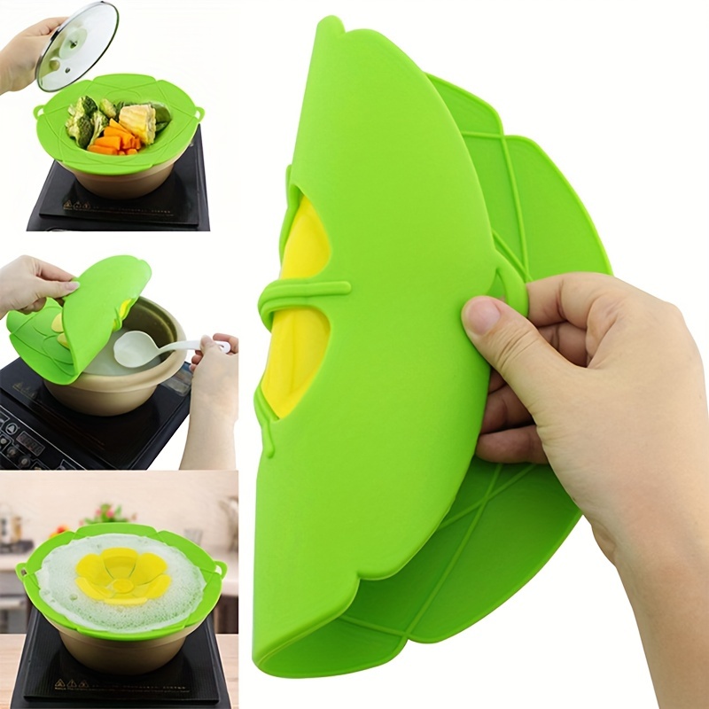 Universal Silicone Lid Spill Stopper Cover For Pot Pan Boil Over Splatter  Guard Kitchen Accessories, Multipurpose Cooking Tool - Temu