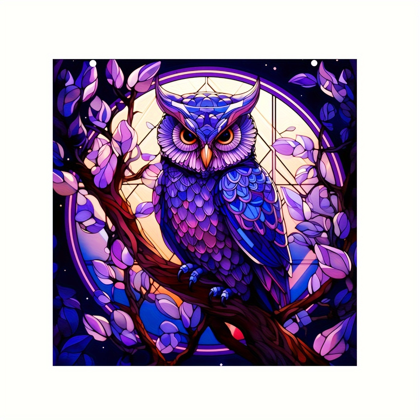 Owl Dyed Acrylic Hanging Window Christmas Gift
