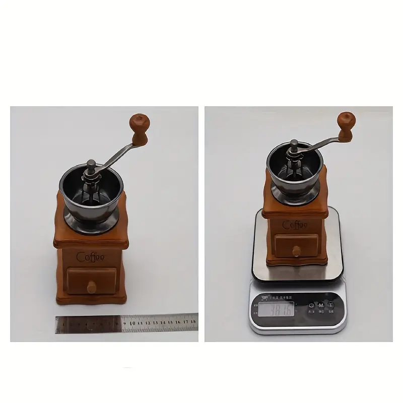 Wooden Classic Vintage Mini Manual Bean Grinder Press Pot - Temu