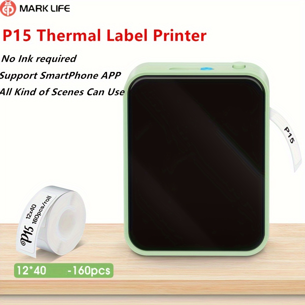 P15 Mini Label Printer Machine With White Label wireless - Temu