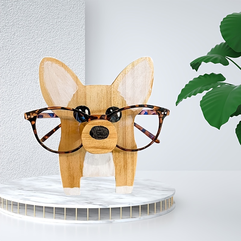 Wood-shaped animal eyeglass holders can be customized to store