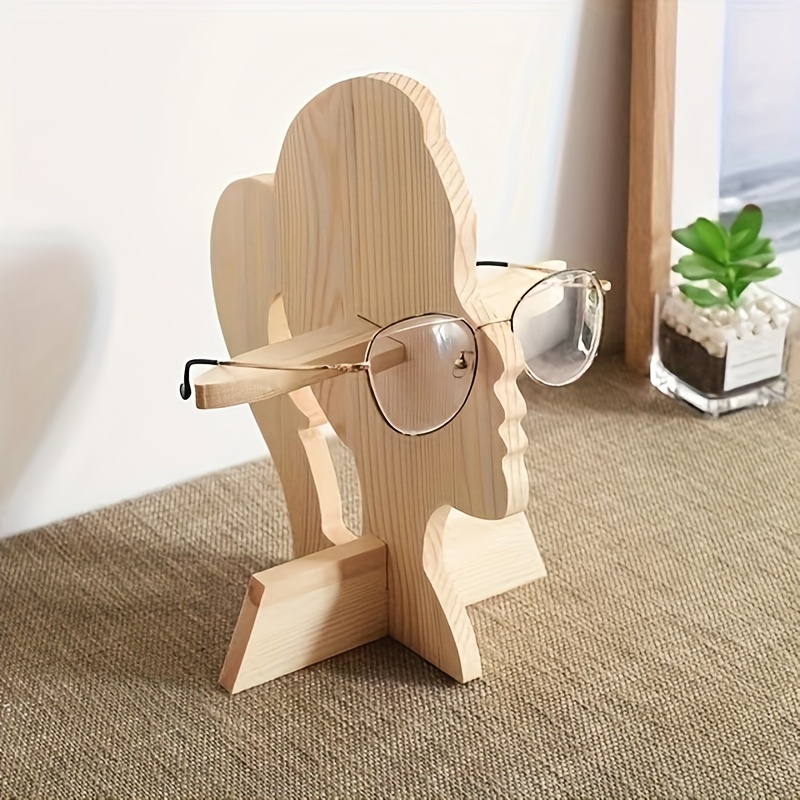 Creative Sunglasses Display Stand Solid Wood Glasses Holder - Temu
