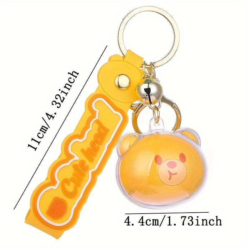 UKCOCO 4 Pcs Wrist Band Keychain for Keys Backpack Keychains for Girls  Wristlet Wallet Keychain Cartoon Cat Key