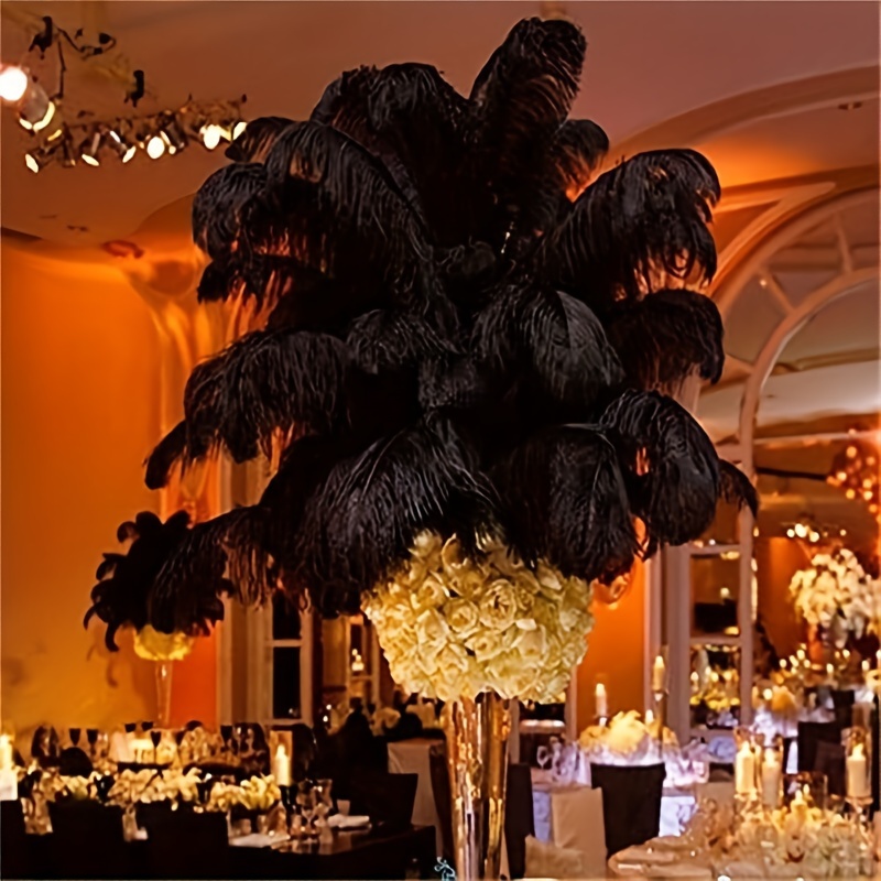 Natural Ostrich Feather Craft Plume, Black Feathers Decoration