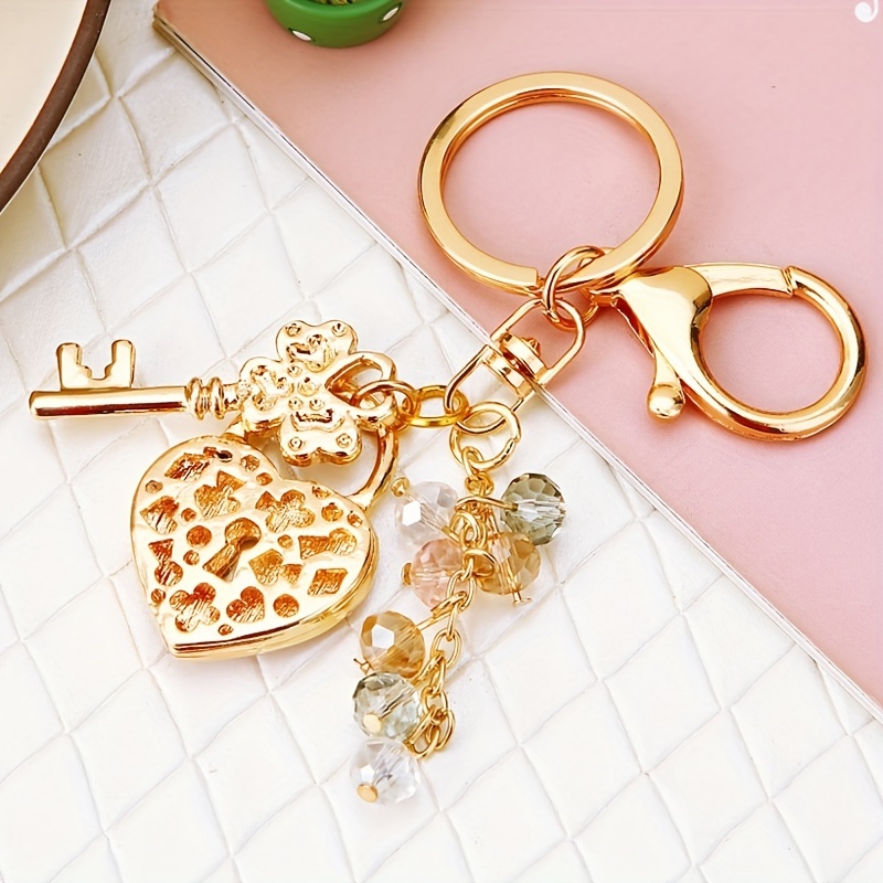 Cute Creative Rhinestone Wing Fairy Key Ring, Car Keychain For Women  Backpack Charm, Key Holder Girl Bag Jewelry (color : Gold, Size : 4.9 In)