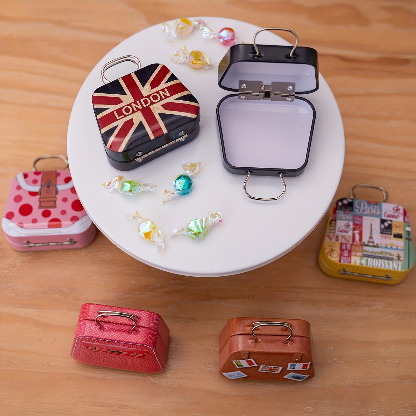 Mini Suitcase Favor Box Gift Boxes Small Sweets Candy Box, Aesthetic Room  Decor, Home Decor, Kitchen Accessories, Bathroom Decor, Bedroom Decor - Temu
