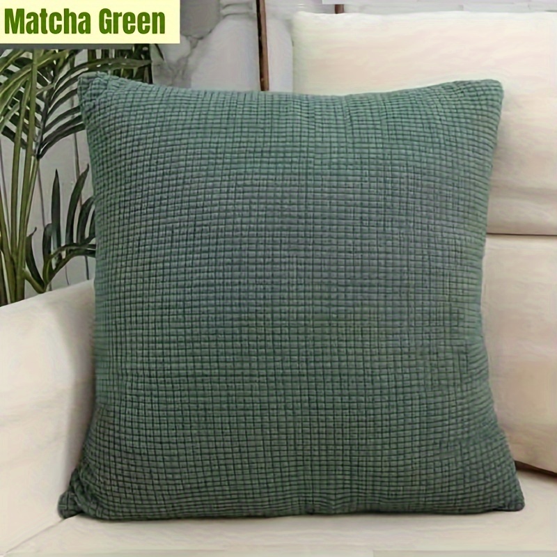 1pc Square Pillow Case Solid Color Throw Pillow Cover Soft Durable Cushion Cover For Sofa, Bed, Car, Bedroom Living Room Home Decor Pillow Insert Not Included 40x40cm