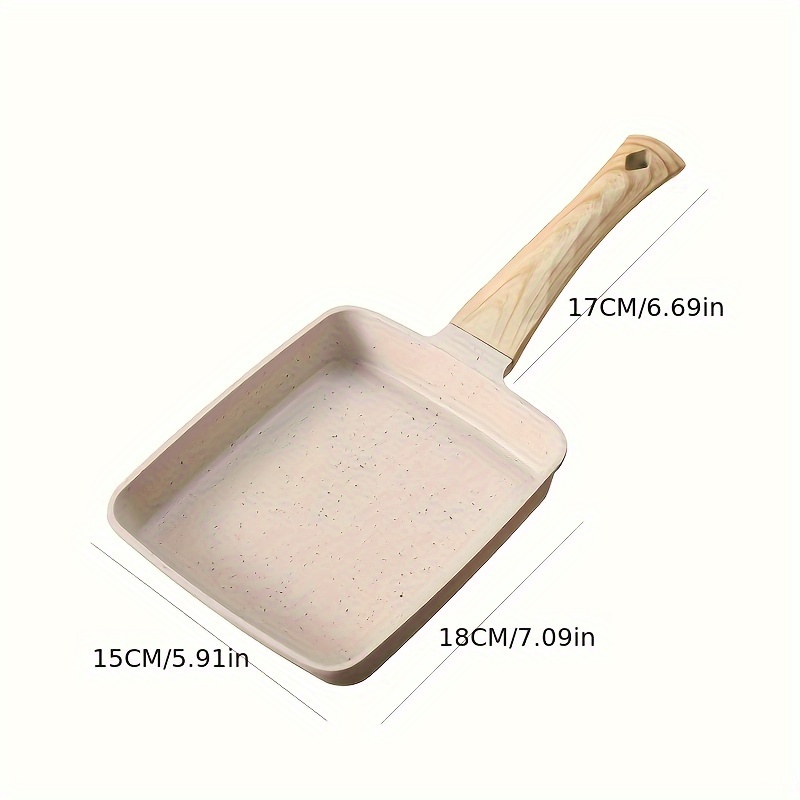 1pc Square Egg Pan Omelette Pan Nonstick Granite Stone Cookware All Stoves  Compatible Induction Compatible Omelet Maker, Cookware, Kitchenware,  Kitchen Items