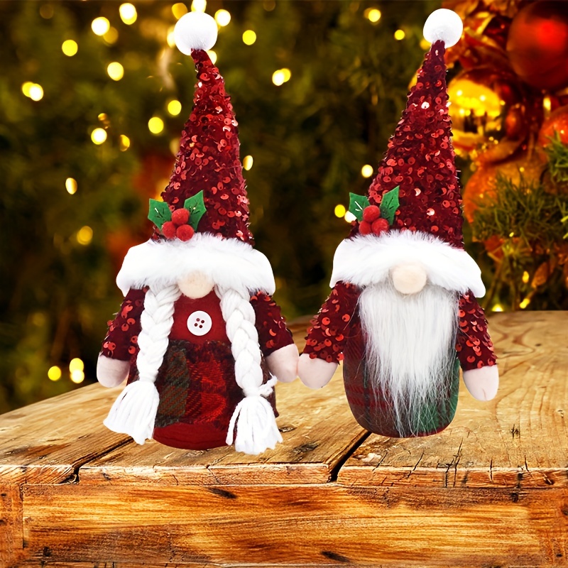 Christmas Tree Ornaments - Santa Faceless Gnomes Dolls Christmas  Decorations for Home 